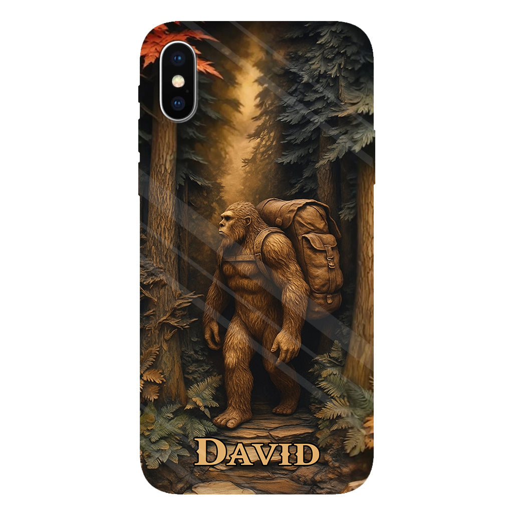 Sasquatch In Forest - Personalized Hiking Full Print Phone Case