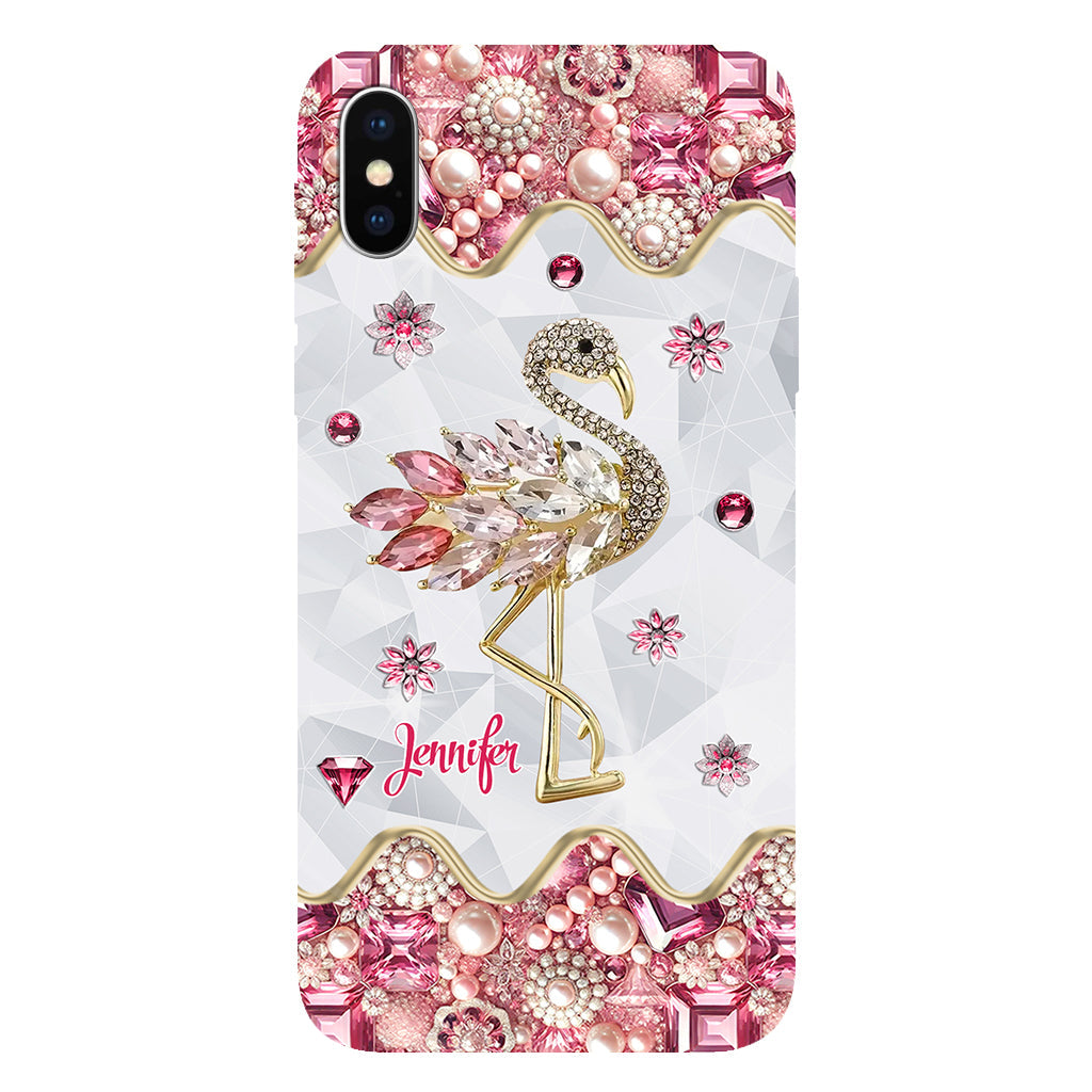 Just A Girl Who Loves Flamingos - Personalized Flamingo Full Print Phone Case