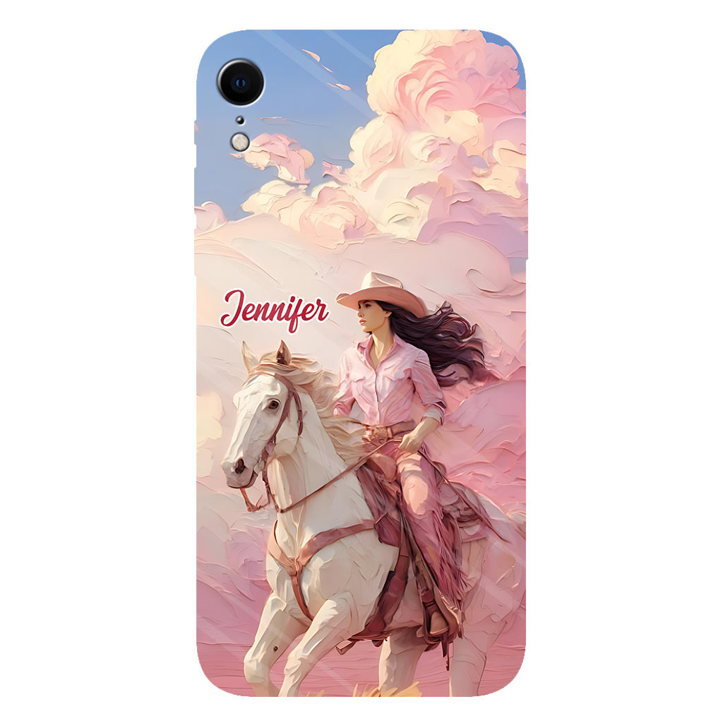 Pink Cowgirl - Personalized Cowgirl Full Print Phone Case