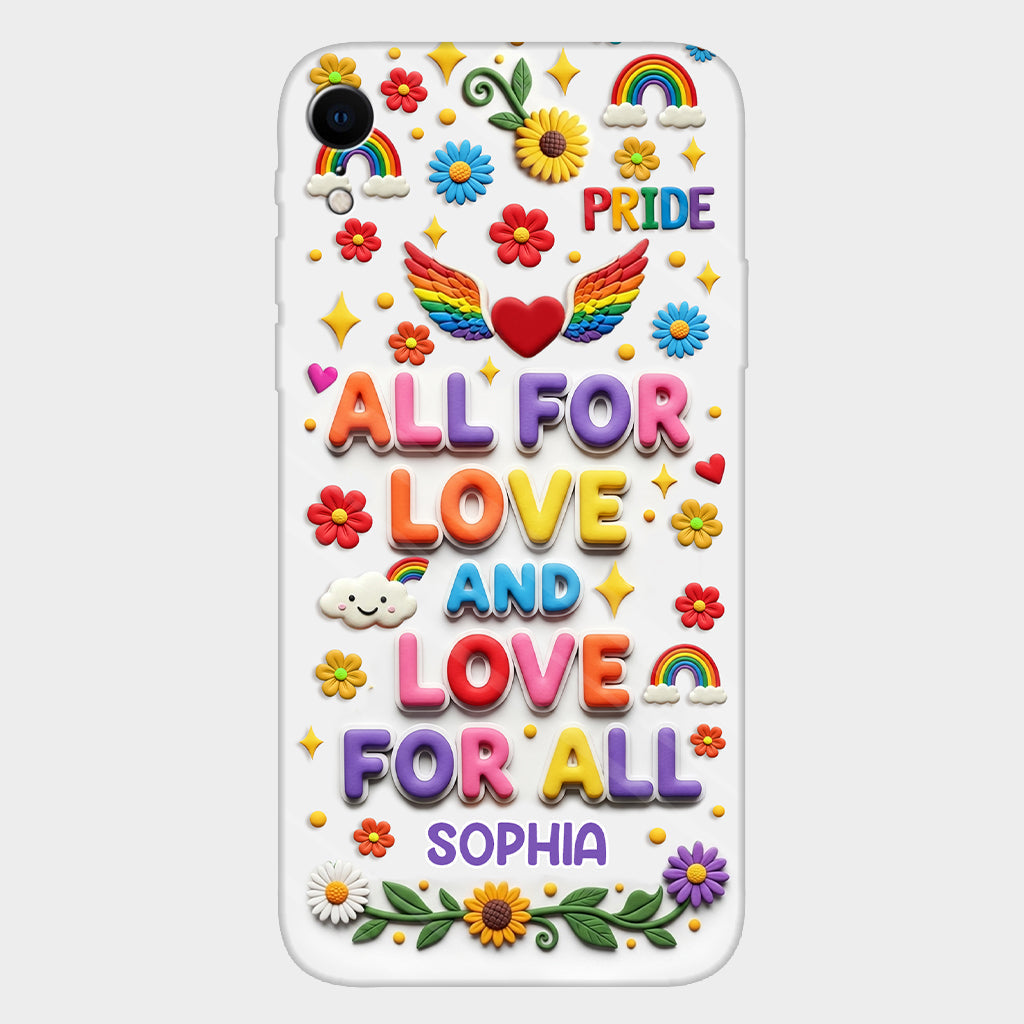 All For Love And Love For All - Personalized LGBT Support Full Print Phone Case