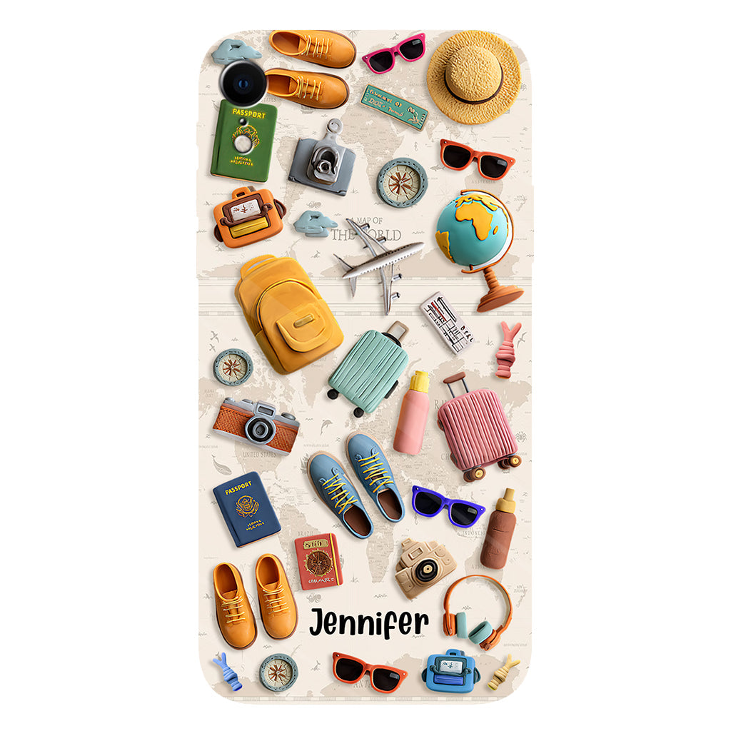 Just A Girl Who Loves Traveling - Personalized Travelling Full Print Phone Case