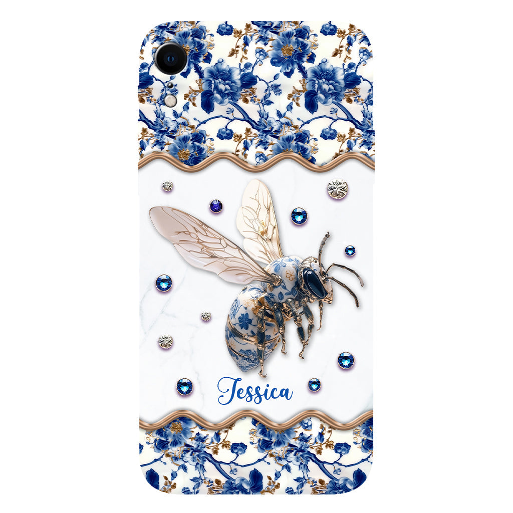 Bee Toile de Jouy - Personalized Bee Full Print Phone Case