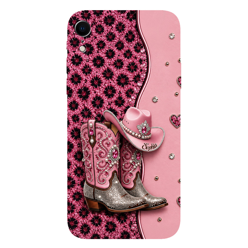 Cowgirl Boots - Personalized Cowgirl Full Print Phone Case