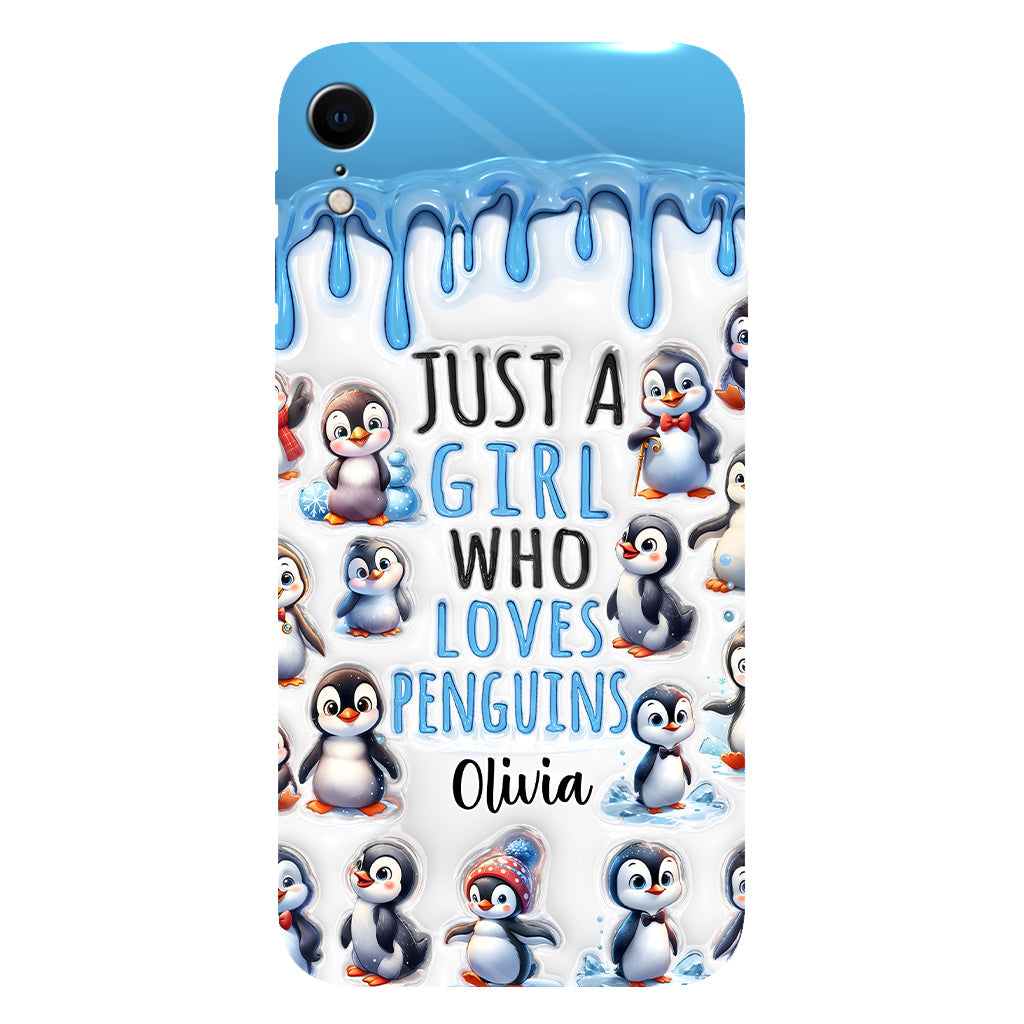 Just A Girl Who Loves Penguins - Personalized Penguin Lover Full Print Phone Case