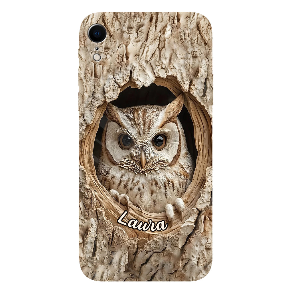 Hollow Watcher - Personalized Owl Full Print Phone Case