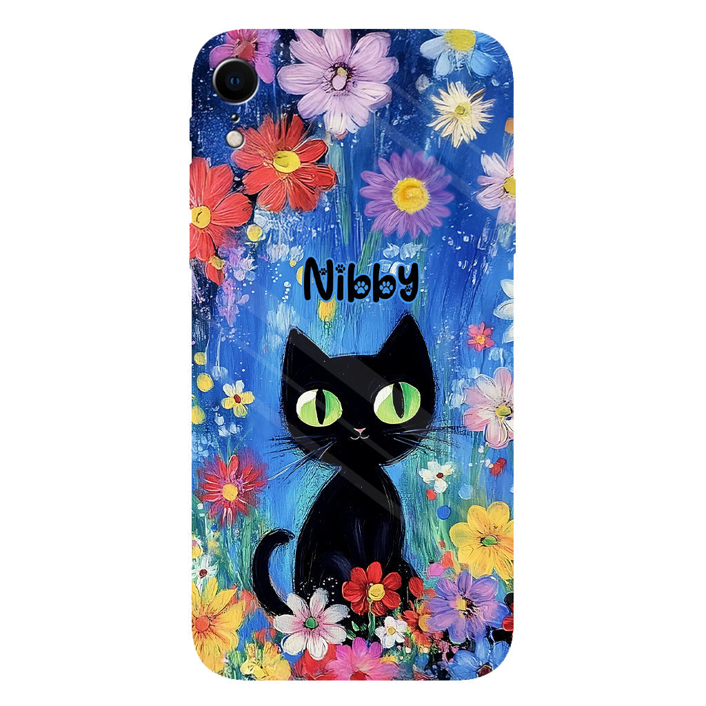 Cute Cat - Personalized Black Cat Full Print Phone Case