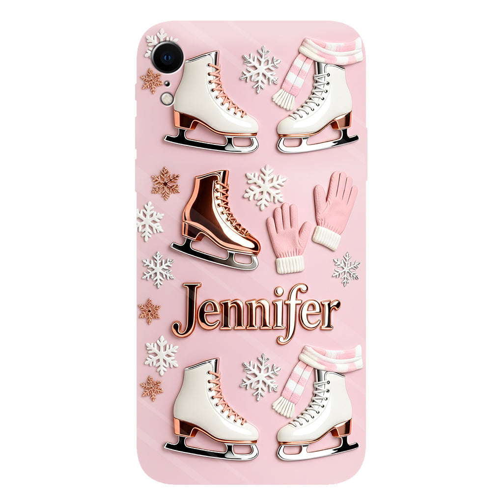 Ice Skating Makes Me Happy - Personalized Ice Skating Full Print Phone Case