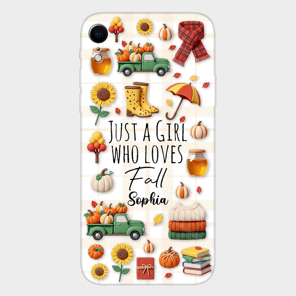 Just A Girl Who Loves Fall - Personalized Autumn Full Print Phone Case