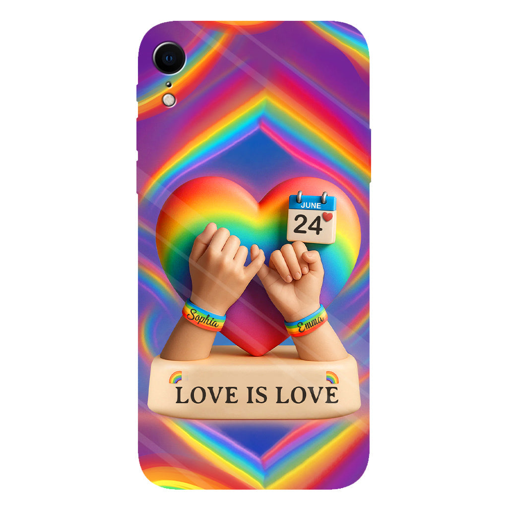 Love Is Love - Personalized LGBT Support Full Print Phone Case