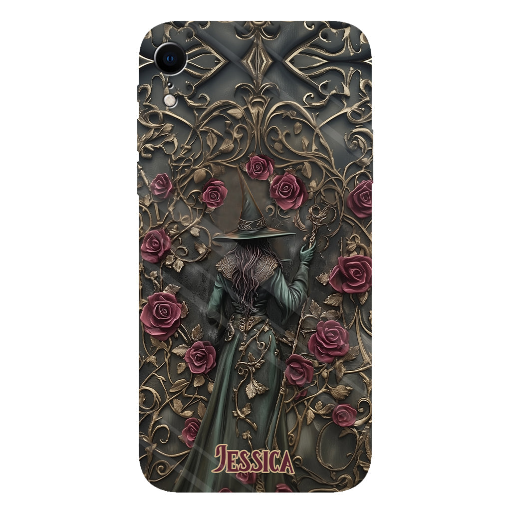 Beautiful Witch And Roses - Personalized Witch Full Print Phone Case