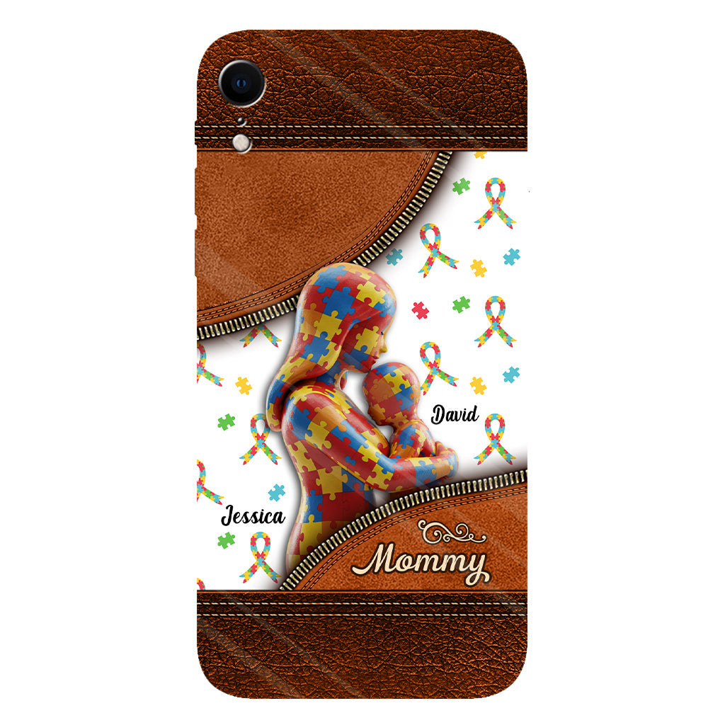The Love Of A Mother - Personalized Autism Awareness Full Print Phone Case