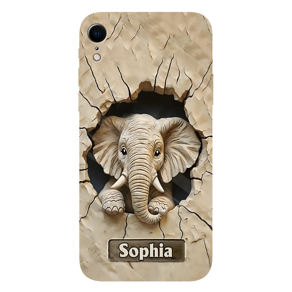 Love Elephant - Personalized Elephant Full Print Phone Case