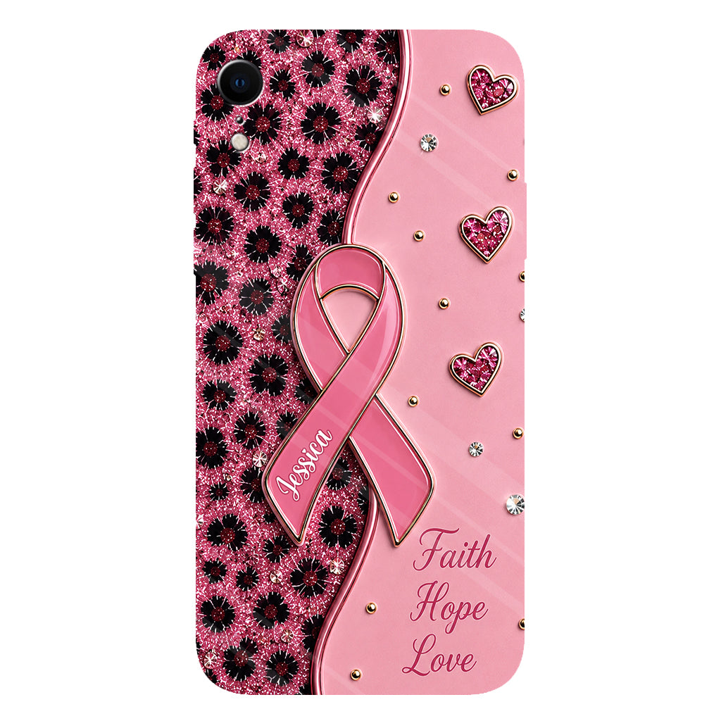 Pink Ribbon - Personalized Breast Cancer Awareness Full Print Phone Case