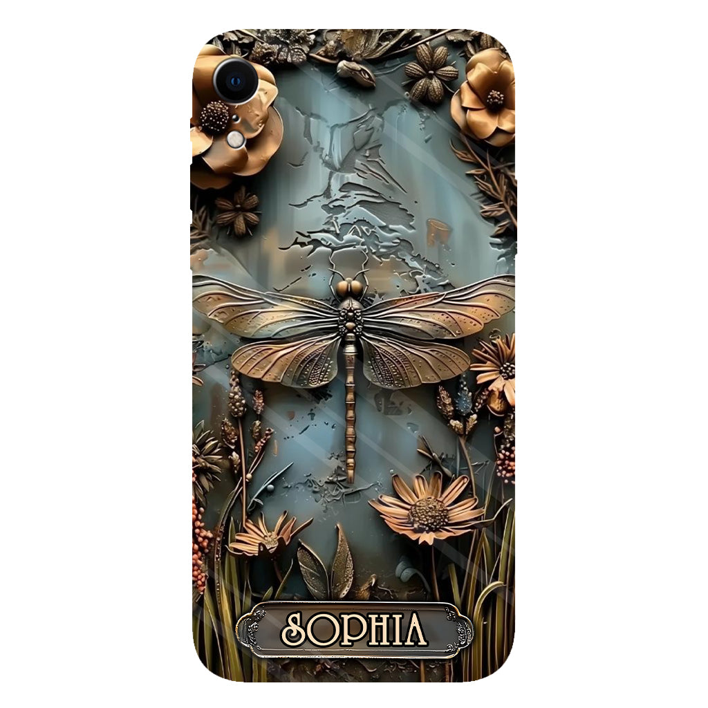 Beautiful Drafgonfly, Butterfly, Hummingbird - Personalized Gardening Full Print Phone Case