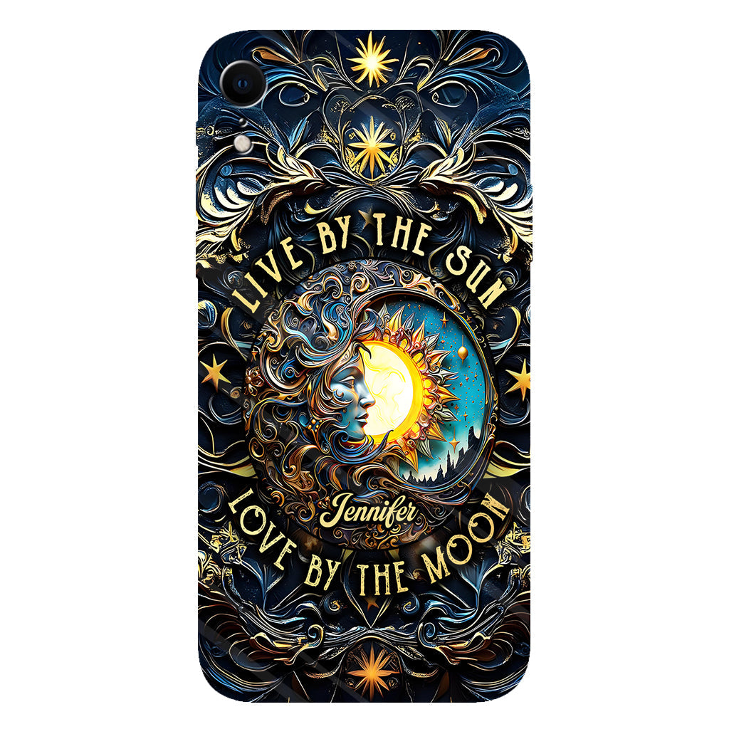 Live By The Sun Love By The Moon - Personalized Hippie Full Print Phone Case