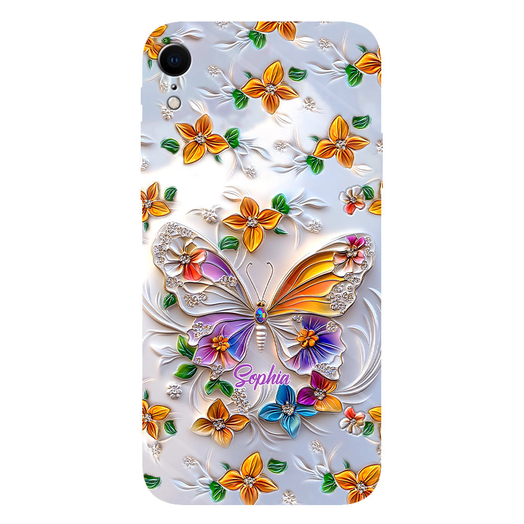 Stunning Butterfly Bee Dragonfly - Personalized Butterfly Full Print Phone Case
