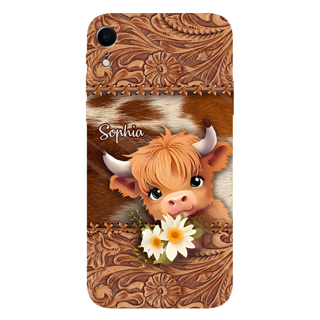 Cute Highland Cow - Personalized Full Print Phone Case