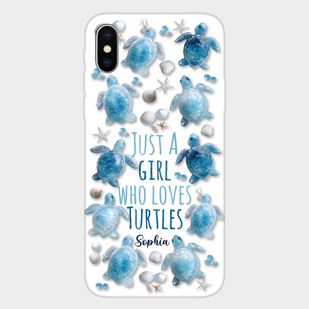 Just A Girl Who Loves Turtles - Personalized Turtle Full Print Phone Case