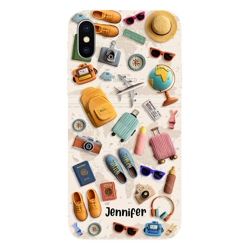 Just A Girl Who Loves Traveling - Personalized Travelling Full Print Phone Case