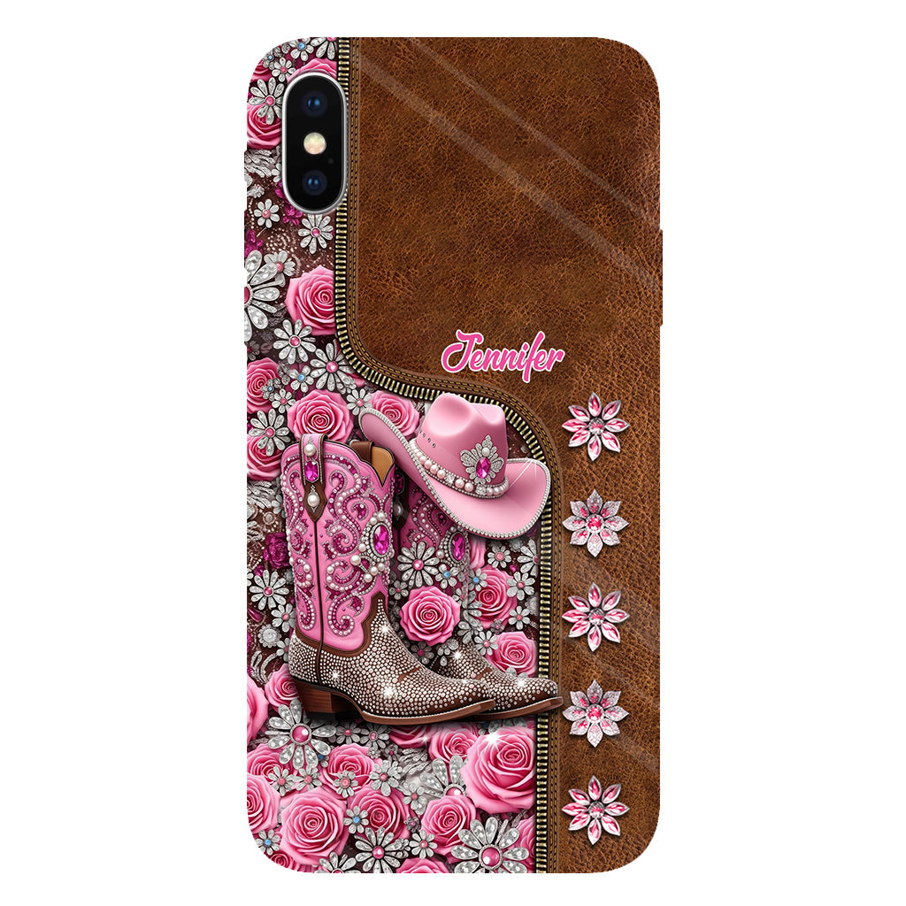 Beautiful Cowgirl Boots - Personalized Cowgirl Full Print Phone Case