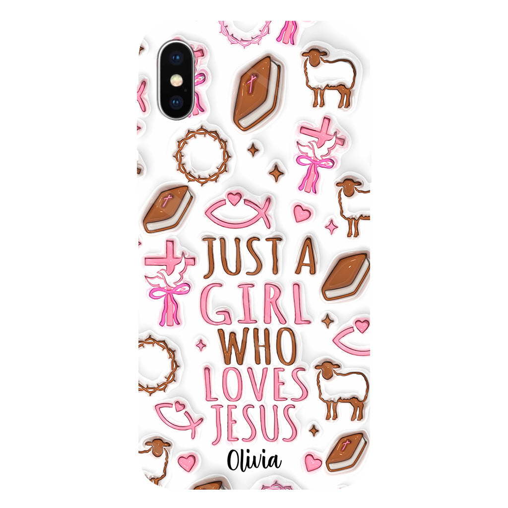 Just A Girl Who Loves Jesus - Personalized Christian Full Print Phone Case