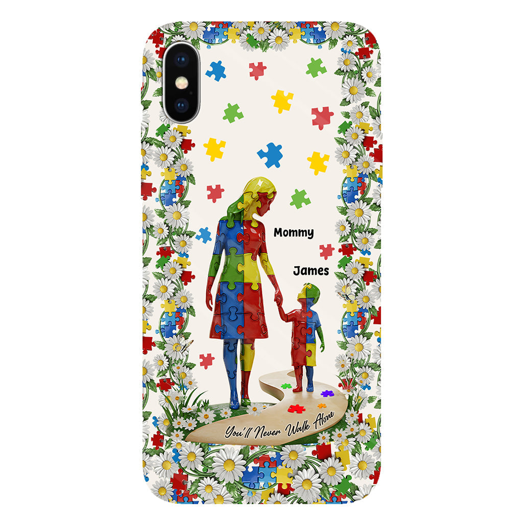 You'll Never Walk Alone - Personalized Autism Awareness Full Print Phone Case