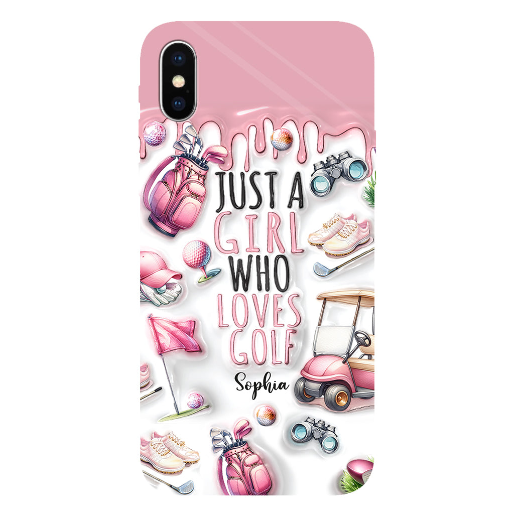 Just A Girl Who Loves Golf - Personalized Golf Full Print Phone Case