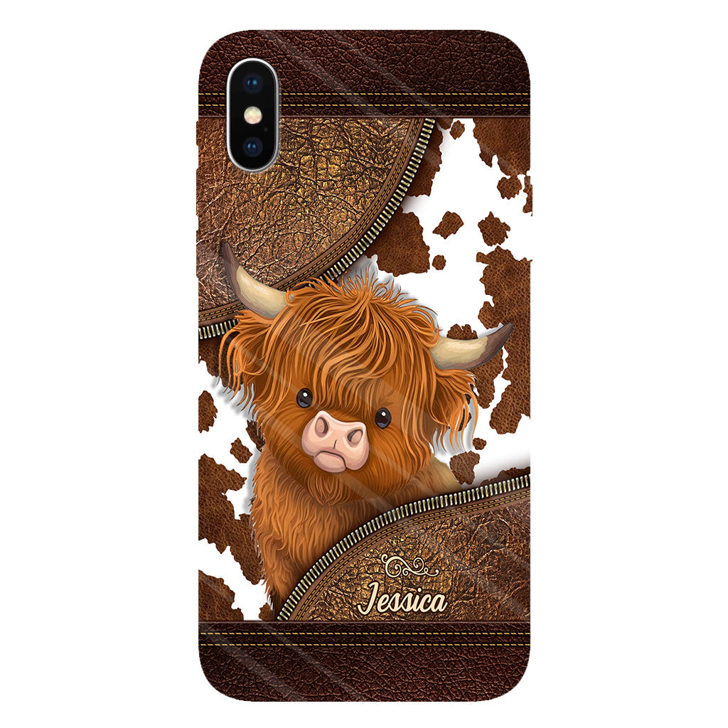 Just A Girl Who Loves Highland Cow - Personalized Full Print Phone Case