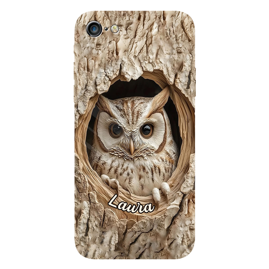 Hollow Watcher - Personalized Owl Full Print Phone Case
