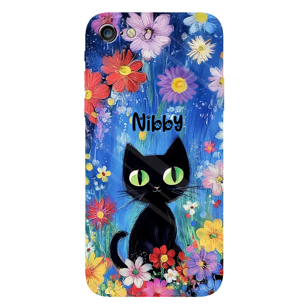 Cute Cat - Personalized Black Cat Full Print Phone Case