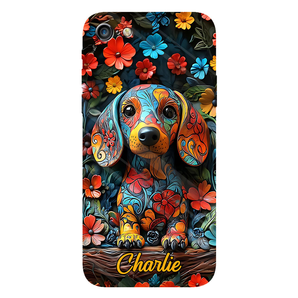 Love Dachshund - Personalized Dog Full Print Phone Case