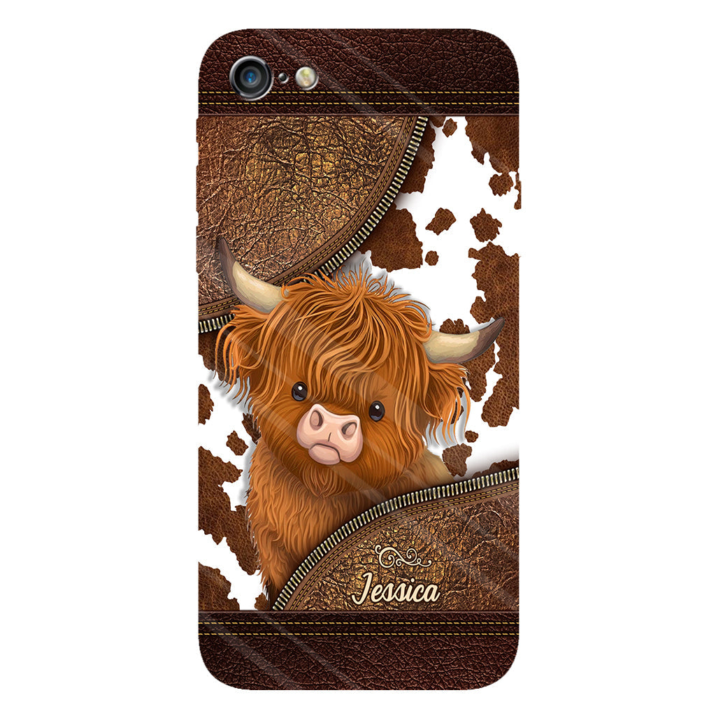Just A Girl Who Loves Highland Cow - Personalized Full Print Phone Case