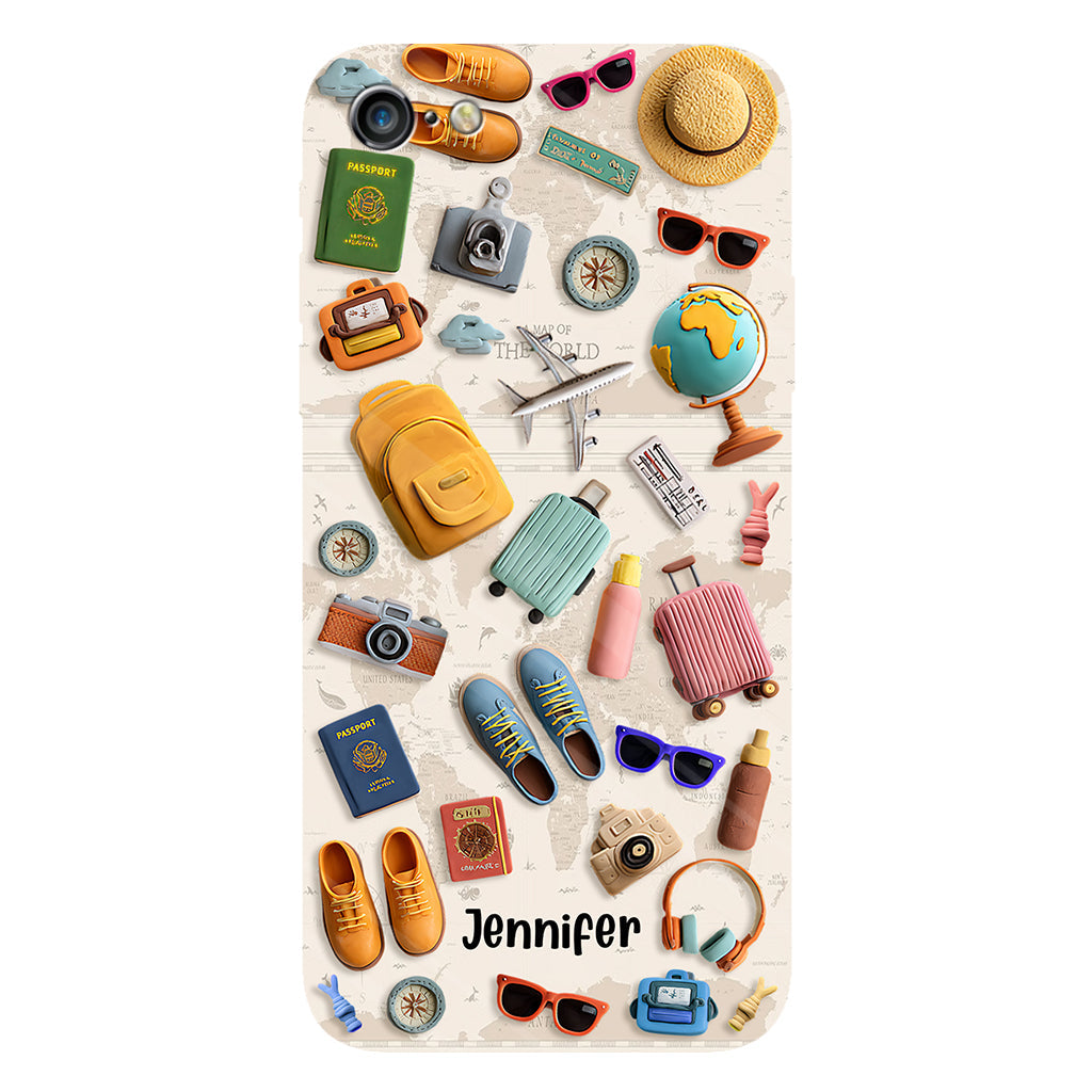 Just A Girl Who Loves Traveling - Personalized Travelling Full Print Phone Case