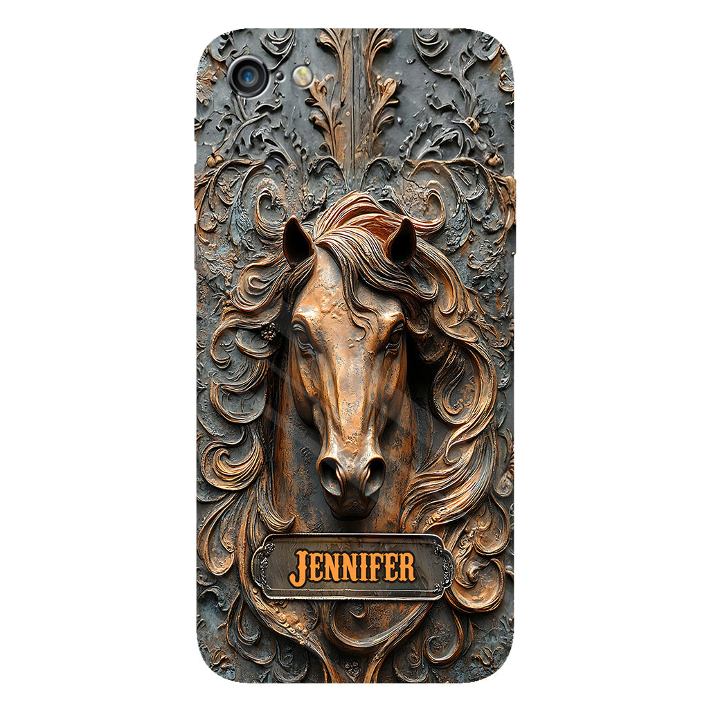 Love Horses - Personalized Horse Full Print Phone Case