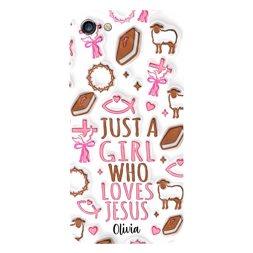 Just A Girl Who Loves Jesus - Personalized Christian Full Print Phone Case