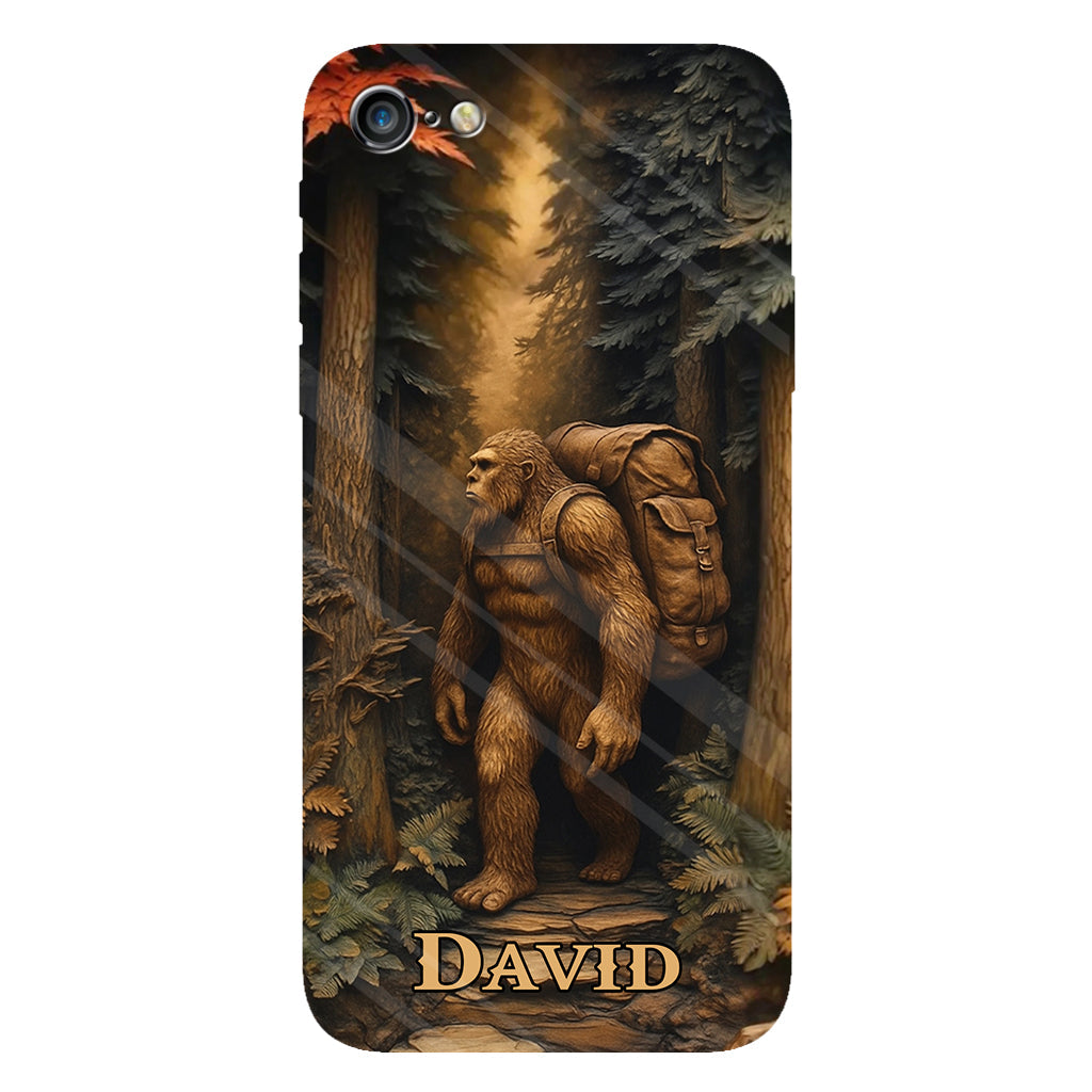 Sasquatch In Forest - Personalized Hiking Full Print Phone Case