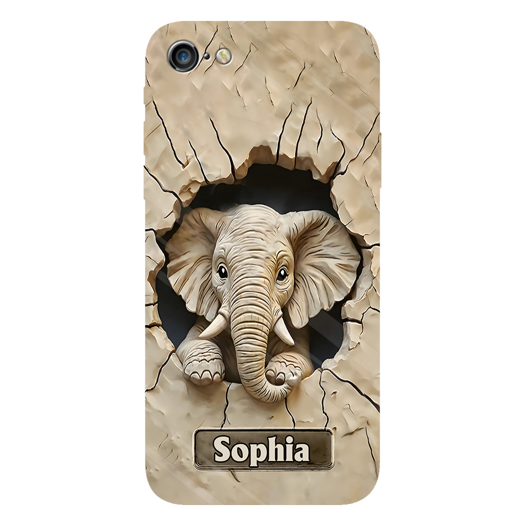 Love Elephant - Personalized Elephant Full Print Phone Case