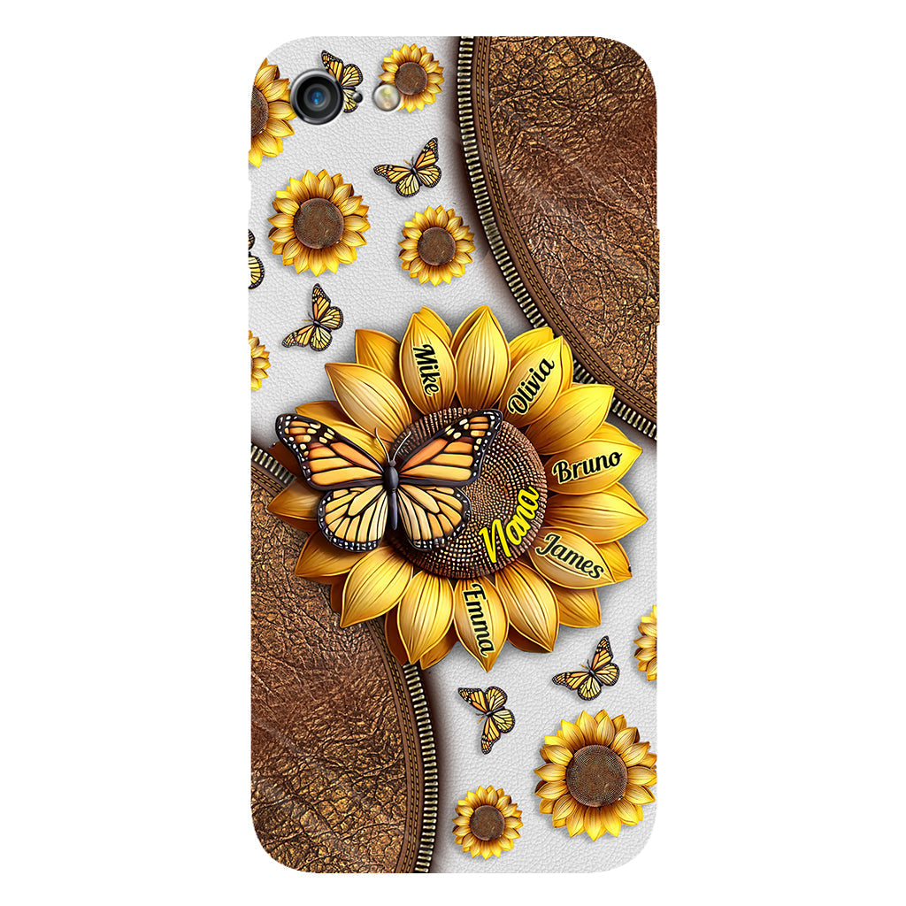 Sunflower Gift For Grandma Mom - Personalized Grandma Full Print Phone Case