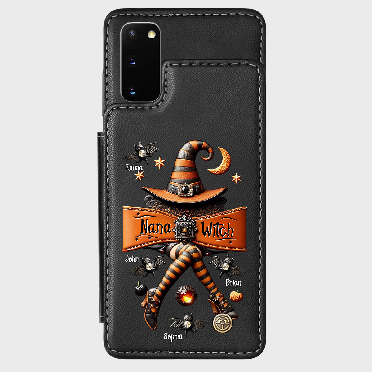Halloween Gift For Grandma, Mama Witch - Personalized Mother Wallet Phone Case