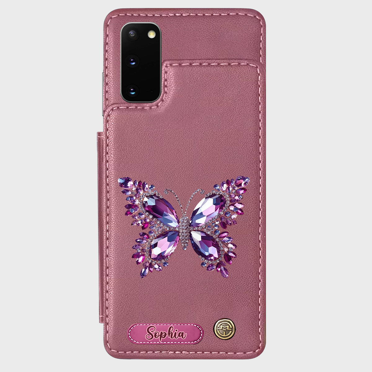 Beautiful Butterfly - Personalized Butterfly Wallet Phone Case