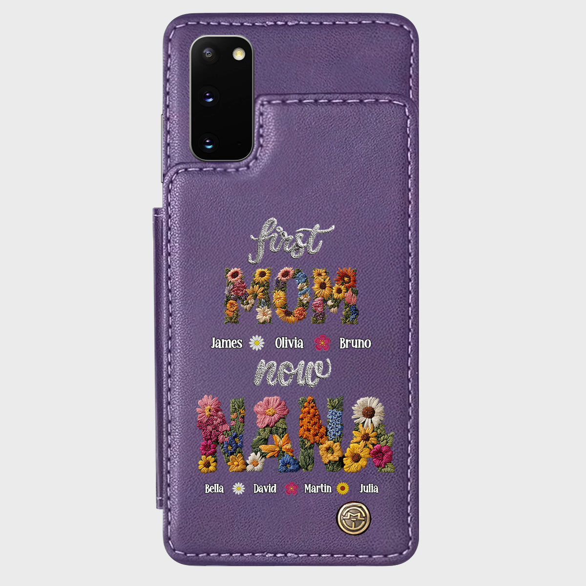 First Mom Now Grandma - Personalized Grandma Wallet Phone Case