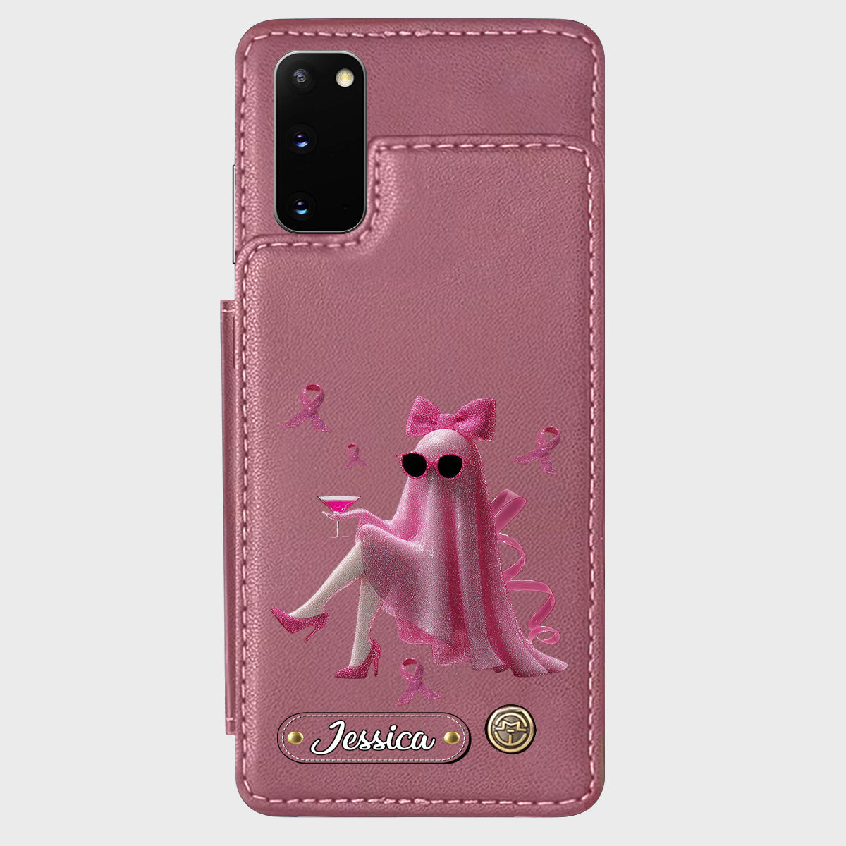 Pink Out - Personalized Breast Cancer Awareness Wallet Phone Case
