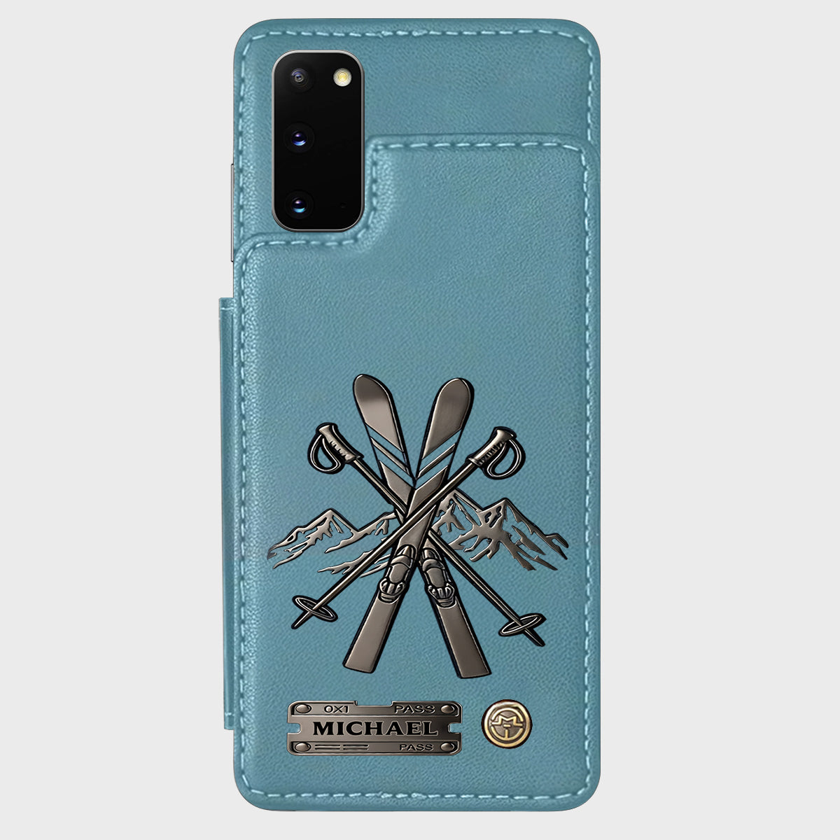 Love Skiing - Personalized Skiing Wallet Phone Case