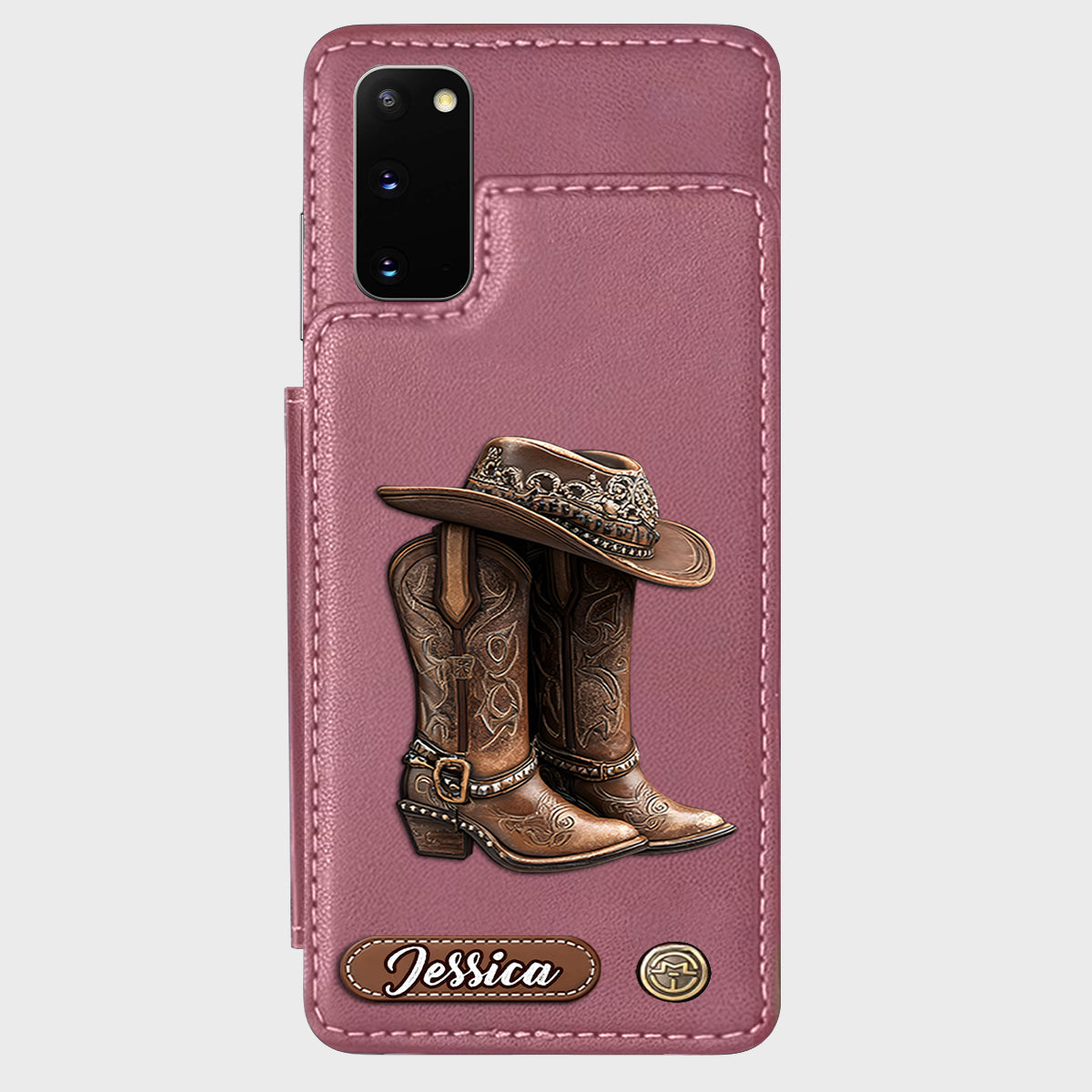 Western Spirit - Personalized Cowgirl Wallet Phone Case