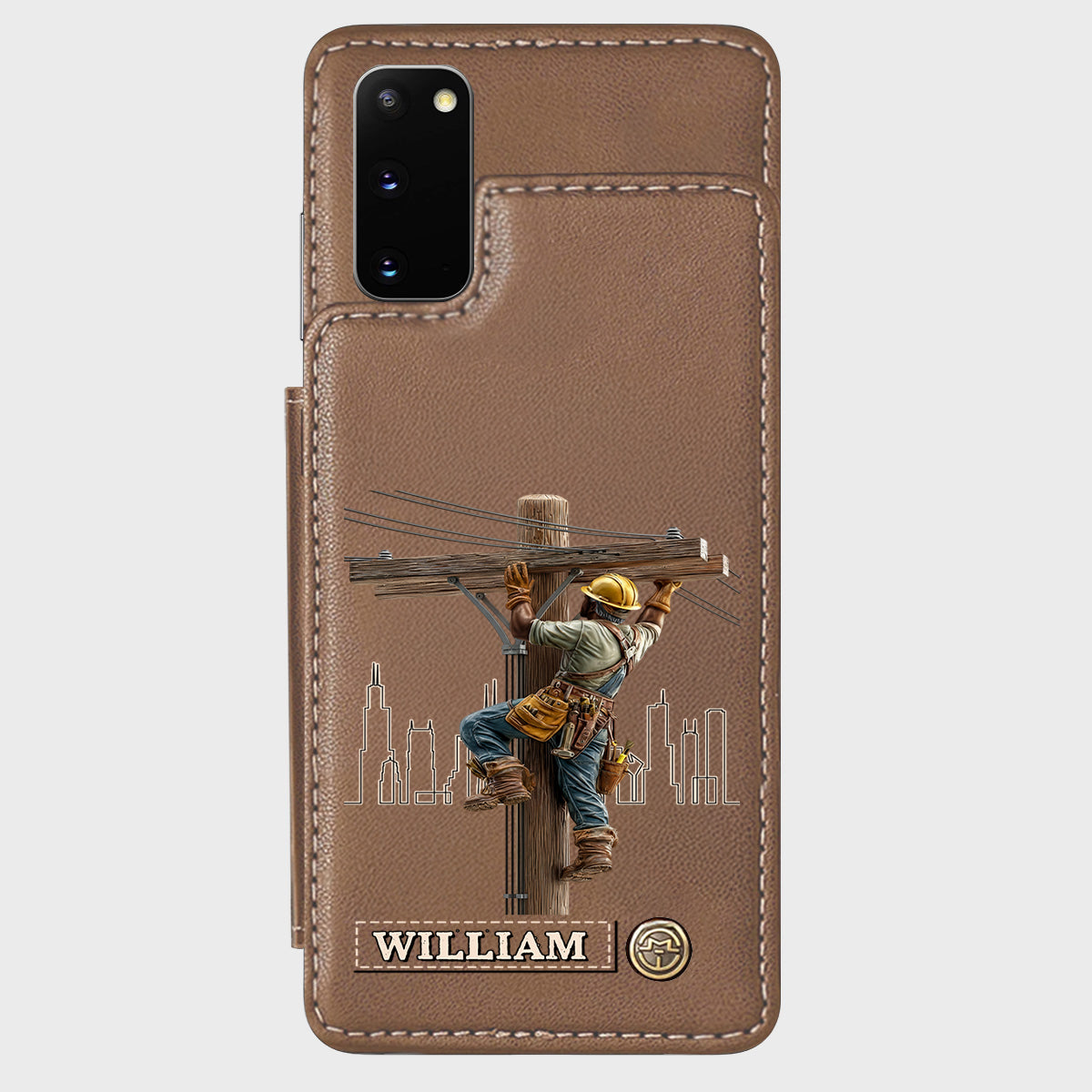 Strength Of The Line - Personalized Lineman Wallet Phone Case