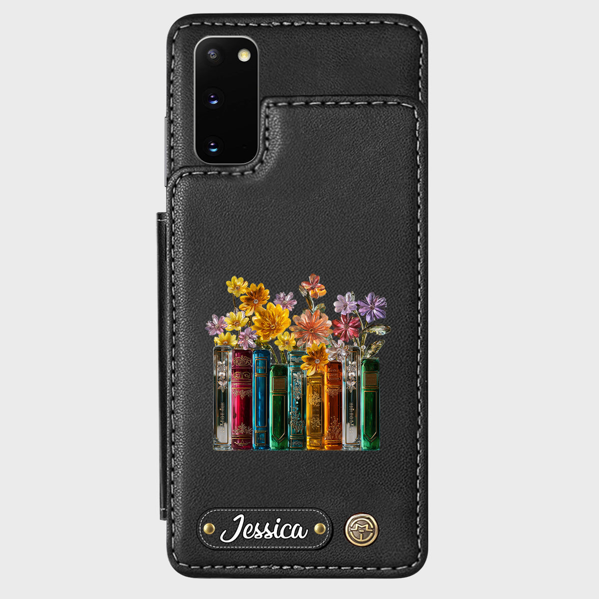 Books And Flowers - Personalized Book Wallet Phone Case