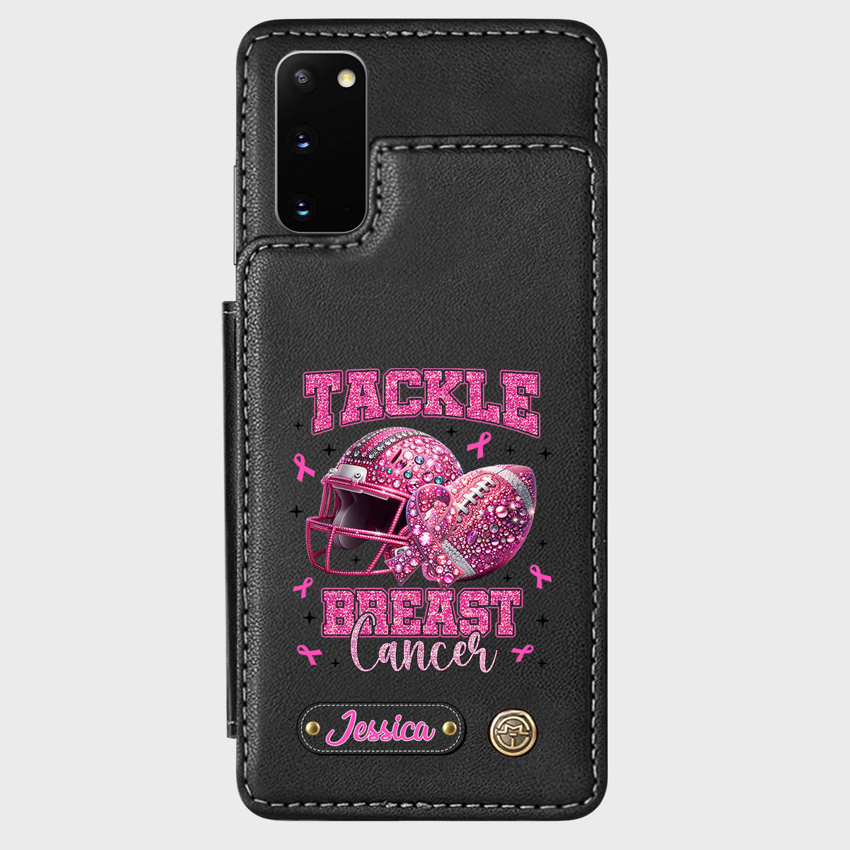 Pink Out - Personalized Football Wallet Phone Case