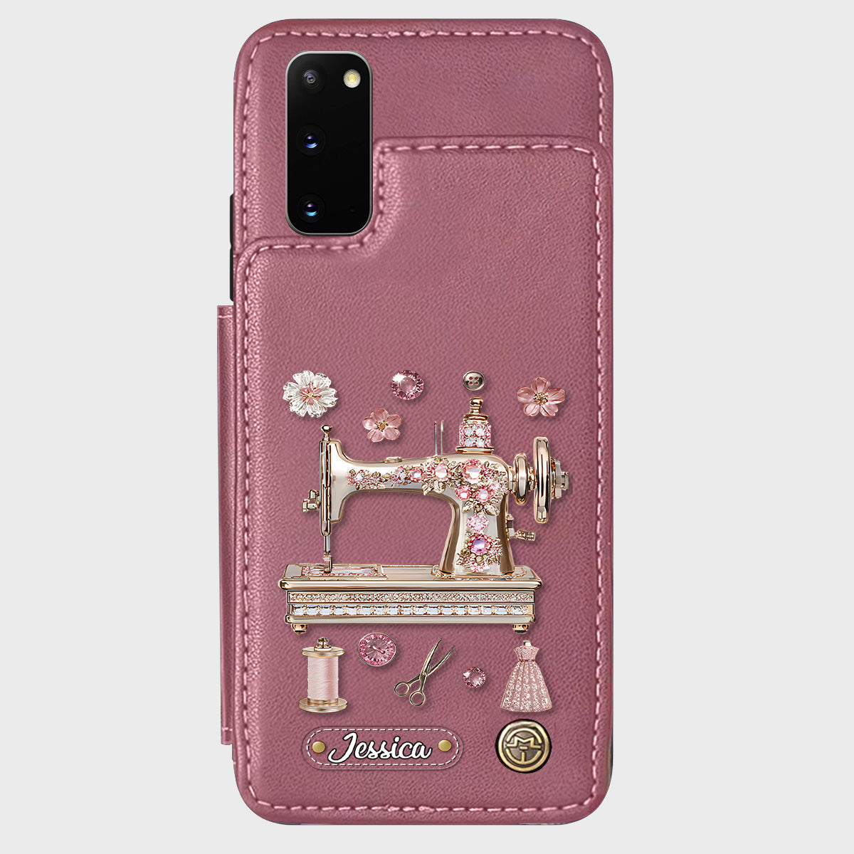 Beautiful Sewing Machine - Personalized Sewing Wallet Phone Case
