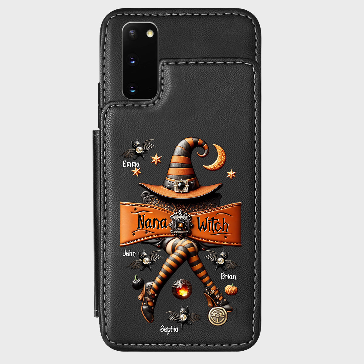 Halloween Gift For Grandma, Mama Witch - Personalized Mother Wallet Phone Case
