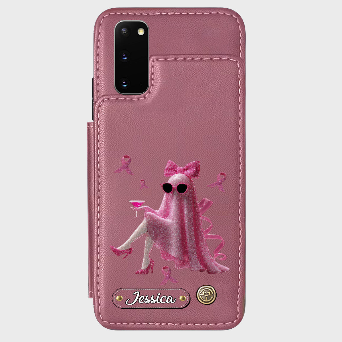 Pink Out - Personalized Breast Cancer Awareness Wallet Phone Case